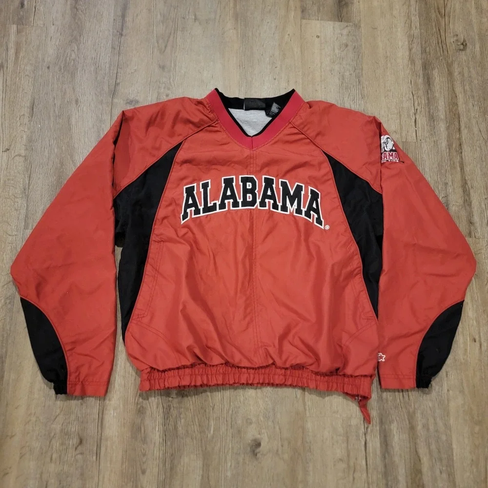 Vintage‎ Starter Alabama Crimson Tide Pullover Windbreaker Jacket Mens Medium M